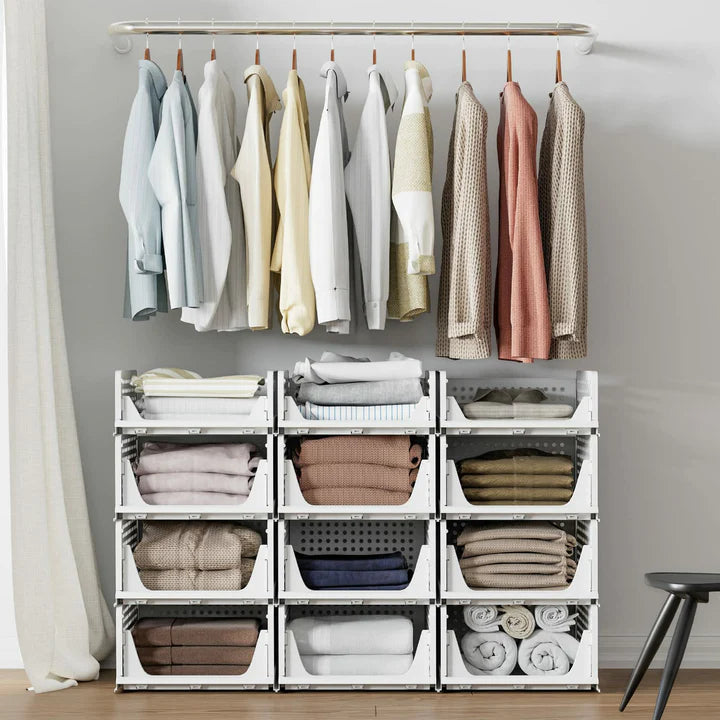 Foldable and Stackable Drawer Organizer