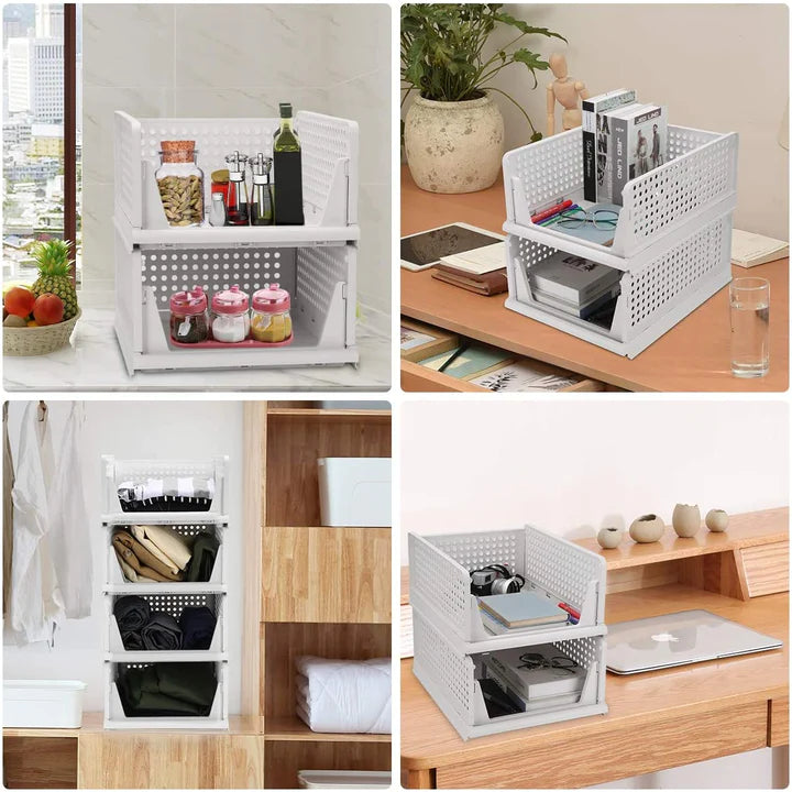 Foldable and Stackable Drawer Organizer
